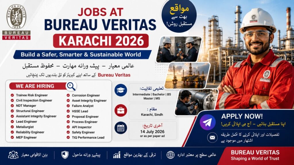 Bureau Veritas Karachi Jobs 2026 Apply Now!