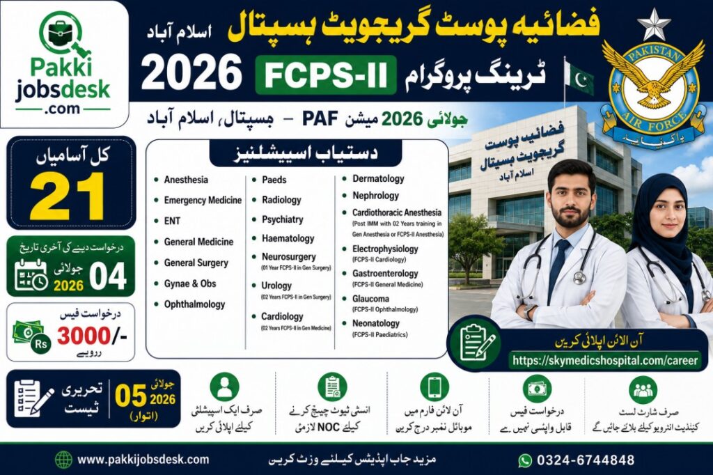 Fazaia Post Graduate Medical Institute Islamabad Jobs