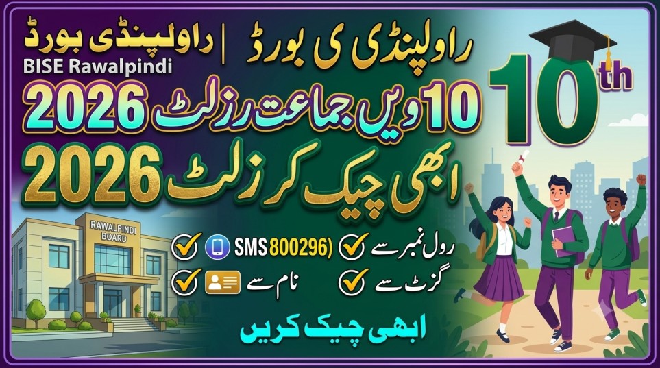 BISE Rawalpindi 10th Class Result 2026 – Check by Roll Number, Name, SMS & Gazette