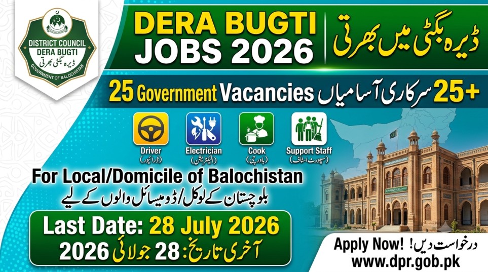 District Council Dera Bugti Jobs 2026 Announced