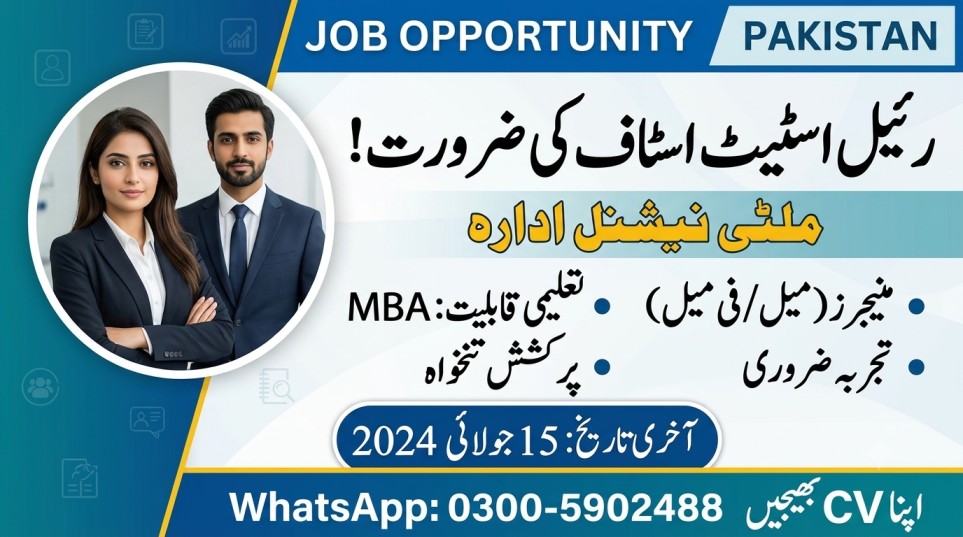 Manager Jobs 2026 in Real Estate Company Peshawar