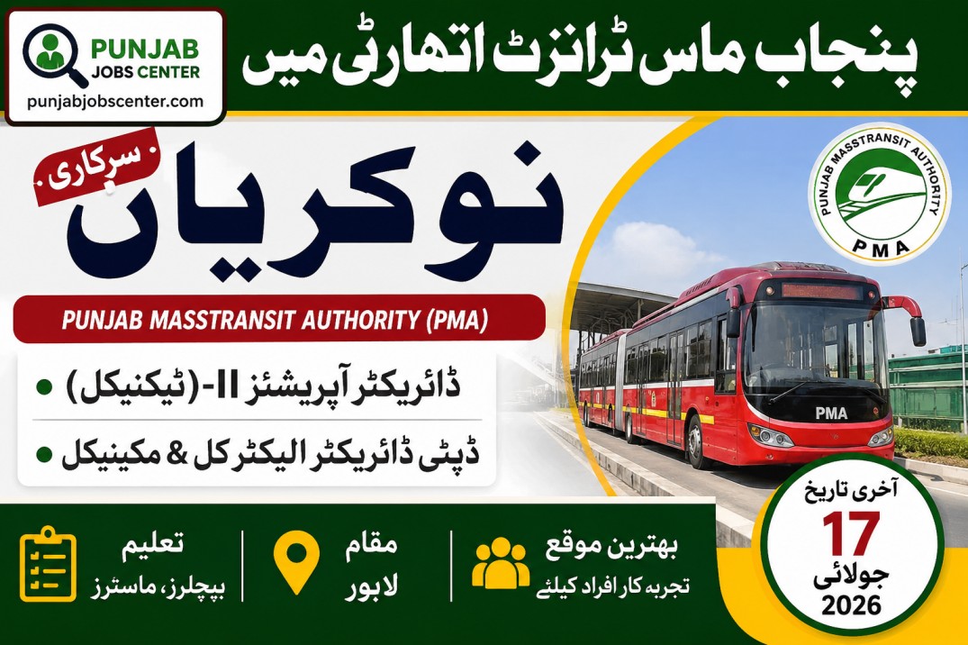 PMA Lahore Jobs 2026 for Director Operations & Deputy Director Apply Online