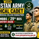 Pakistan Army Medical Cadet Jobs 2026 | Eligibility, Registration & Last Date