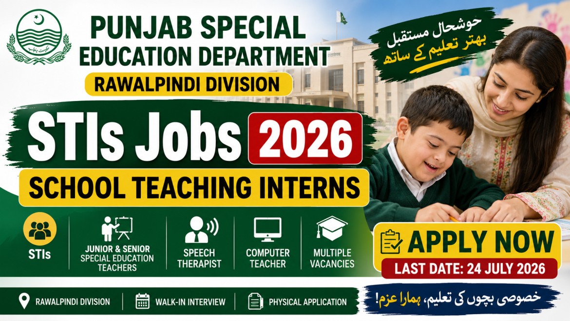 Punjab Special Education Department STIs Rawalpindi Division Jobs 2026 – Apply Now