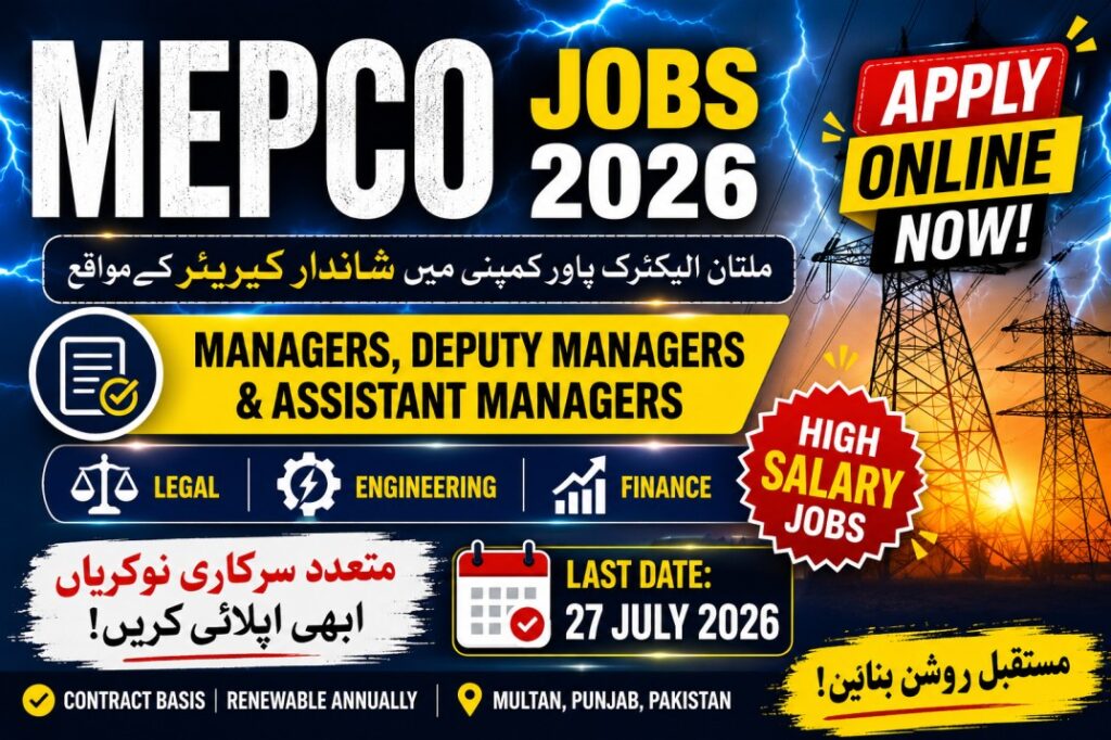 Latest MEPCO MIRAD Jobs 2026 Announced Apply Now
