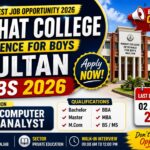 Nishat College of Science for Boys Multan Jobs 2026 Announced for Computer Analyst Position