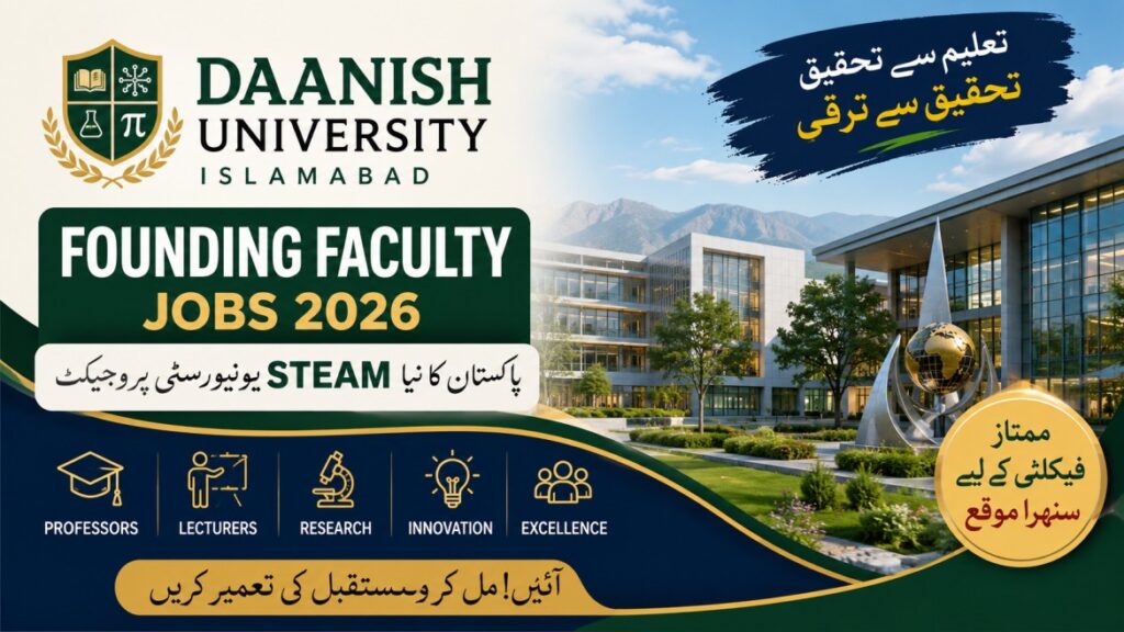 Daanish University Islamabad Founding Faculty Jobs 2026 – Apply Online