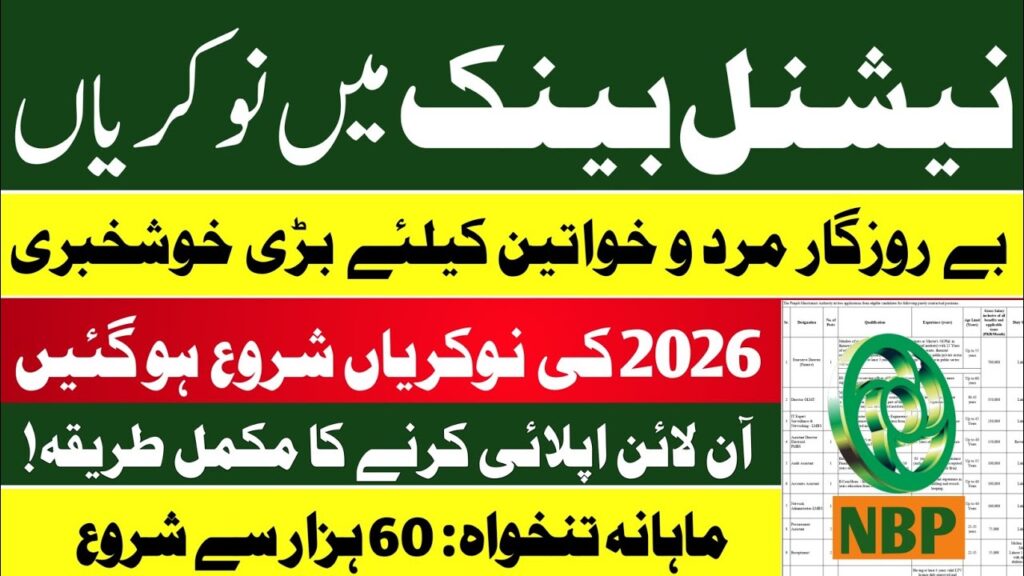 Latest National Bank of Pakistan HR Careers 2026 Apply Now