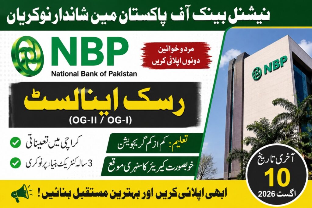 NBP Risk Analyst Jobs 2026 – National Bank of Pakistan